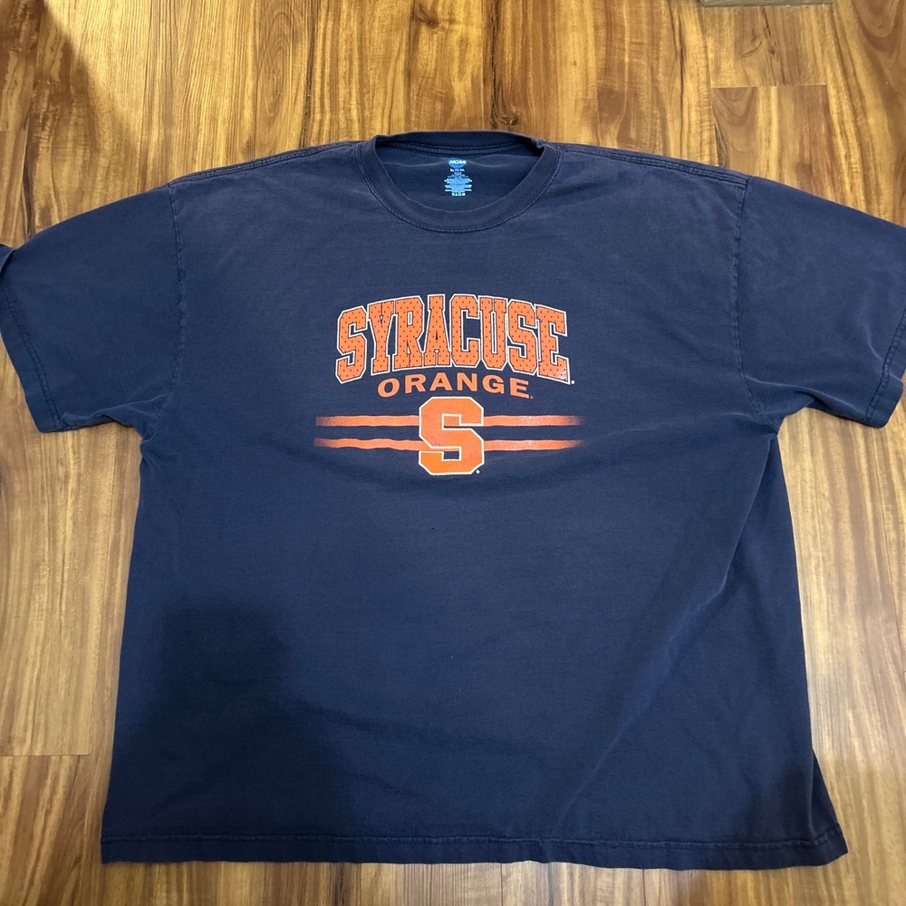 NCAA Syracuse Orange T-Shirt Mens 3XL Navy Blue Graphic Tee KA Inc Cotton